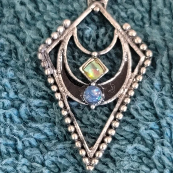 Silver Tone Long Triangle/2 Stone Drop Ear Gauges/Plugs/Tunnels 2g/6mm - Picture 4 of 4